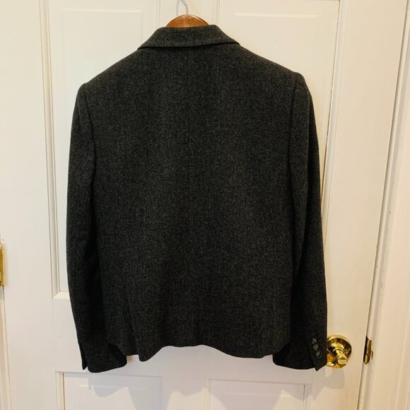 Vintage - Evan Picone Women's Gray 100% Wool Single-Breasted Blazer Coat Size 10 - Picture 4 of 16